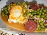 Receita Ervilhas com ovos escalfados