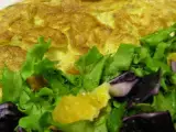 Receita Omelete de atum e queijo com salada