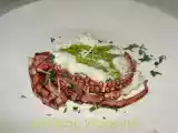 Receita Receitas - risoto de aspargos e polvo a dorê