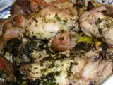 Receita Coelho assado com coentros