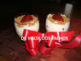 Receita Delícia de nata e morango