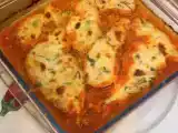 Receita Frango gratinado com molho de tomate