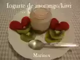 Receita Iogurte de morango e kiwi