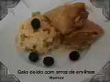 Receita Galo doido com arroz de ervilhas