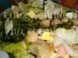 Receita Salada verde de bacalhau com grão