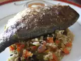Receita Dourada com migas