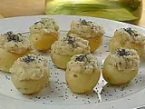 Receita Batata bolinha recheada com pasta de feijão branco (vegana)