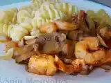 Receita Salmão com cogumelos e miolo de camarão