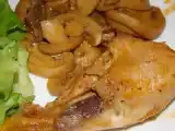 Receita Pernas de frango com cogumelos e salada de alface