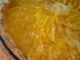 Receita Tarte de pêssego com bage cremin e coco