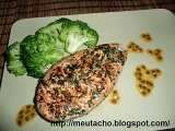 Receita Salmão com vinagrete de maracujá e mel