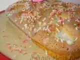 Receita Bolo de iogurte e ananás com cobertura de chocolate branco