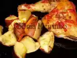 Receita Frango assado no forno com batatas doces