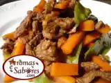Receita Carne com cenoura, ervilha e cinco especiarias chinesas
