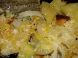 Receita Bacalhau assado no forno com batatas e crosta de broa