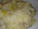 Receita Bacalhau gratinado no forno com puré e bechamel