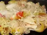 Receita Búzios com tomate, cogumelos e natas de 3 queijos.