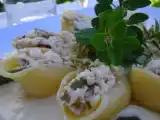 Receita Conchiglione com figo e molho de queijos