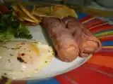 Receita Rolinhos de salsichas com fiambre