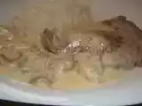 Receita Bifes com cogumelos e natas frescas