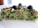 Receita Quiche azeitonas com espinafres e cogumelos