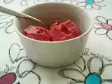 Receita Gelado rápido de morango na bimby