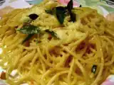 Receita Macarrão alho e óleo com sardinha