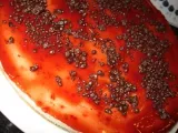Receita Tarte de natas coberta de doce de morango biológico e salpicada