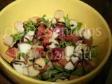 Receita Salada mista com maçã e mousse de vinagre balsâmico