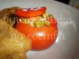 Receita Tomates recheados com arroz de legumes