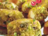 Receita Damasco com brie e pistache