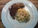 Receita Risoto de abobrinha com bacon e costelinhas de porco barbecure