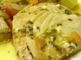Receita Bifinhos de atum com tomate e cebola