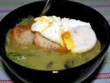 Receita Sopa de aspargos com ovo poché