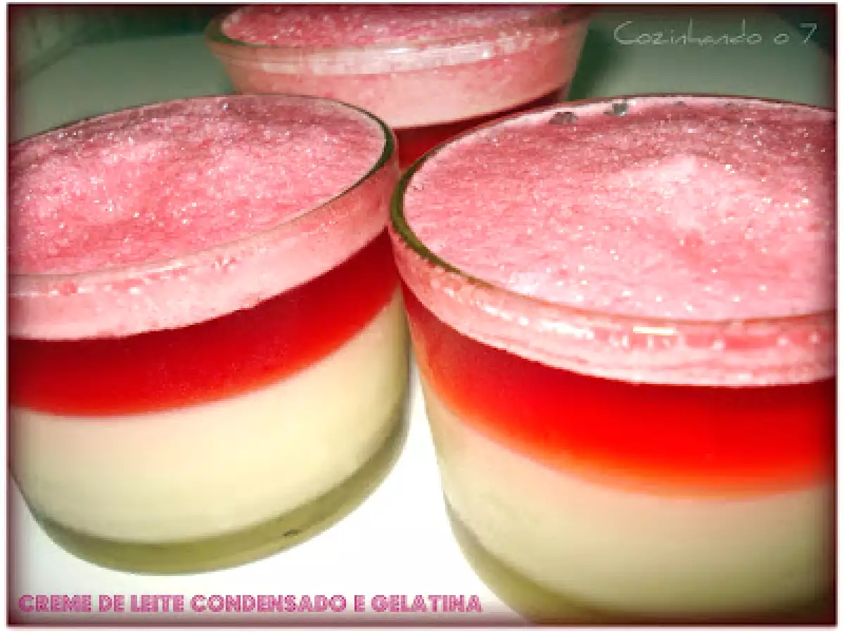 Receita Creme de leite condensado e gelatina