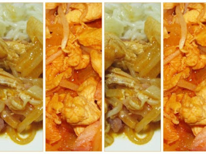 Noodles com peru, ananás e legumes chineses - Receita Petitchef