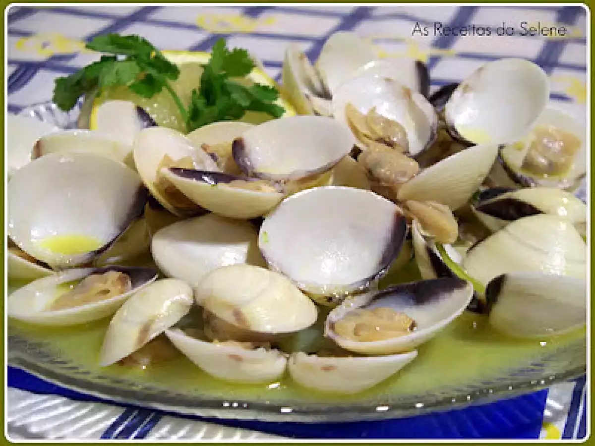 Receita Ameijoas à bulhão pato