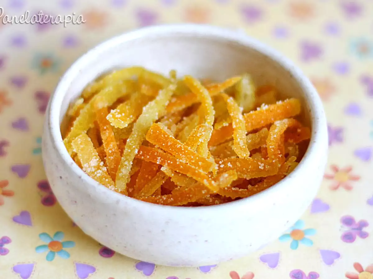 Receita Casquinha de laranja cristalizada