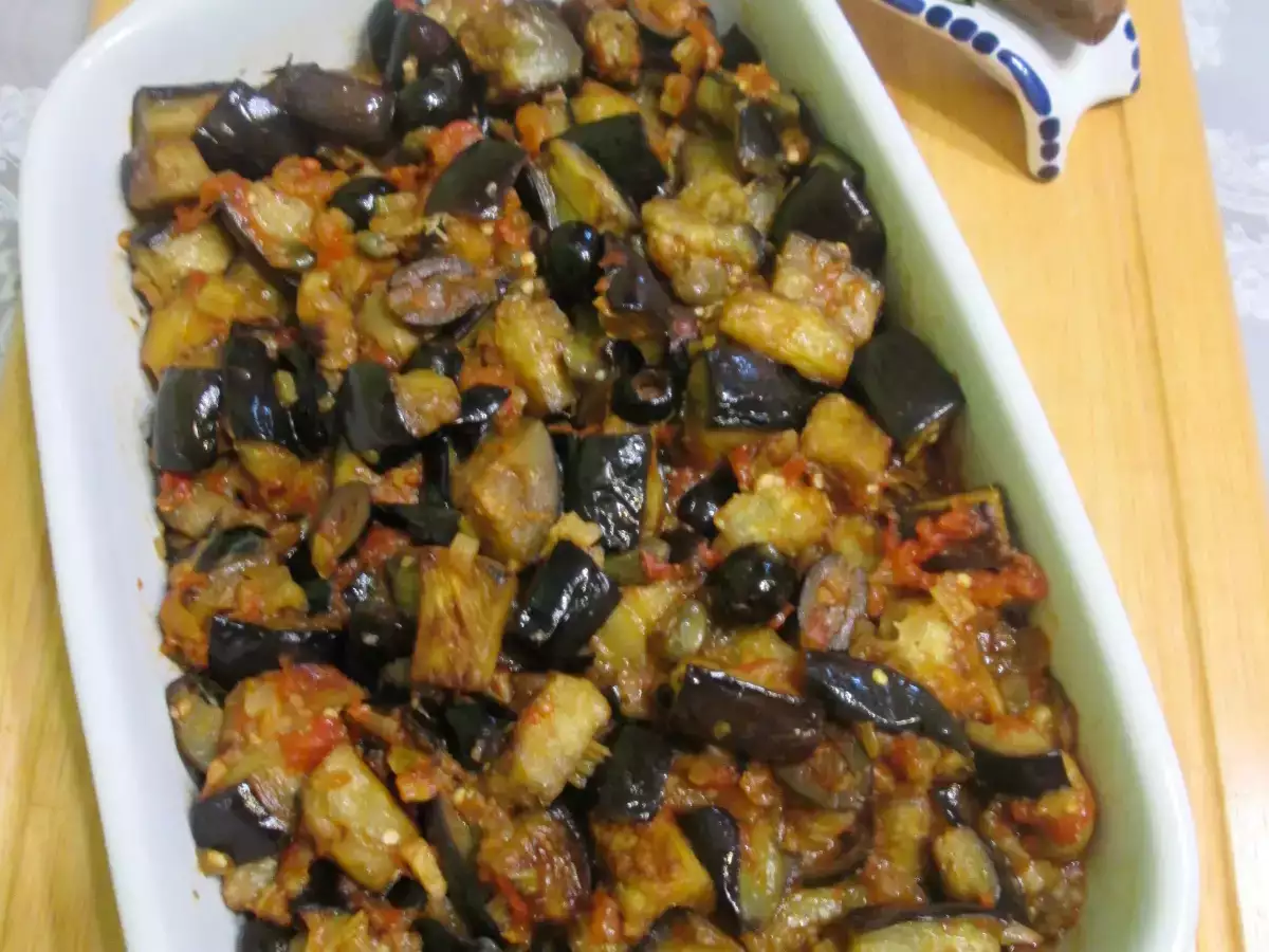 Receita Caponata siciliana de beringelas