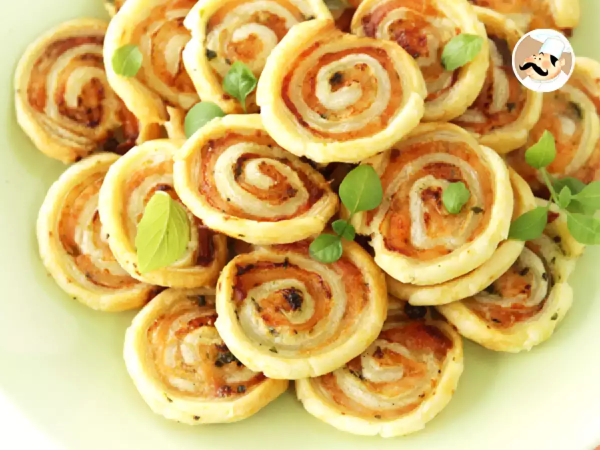 Receita Mini folhado de salmão e manjericão