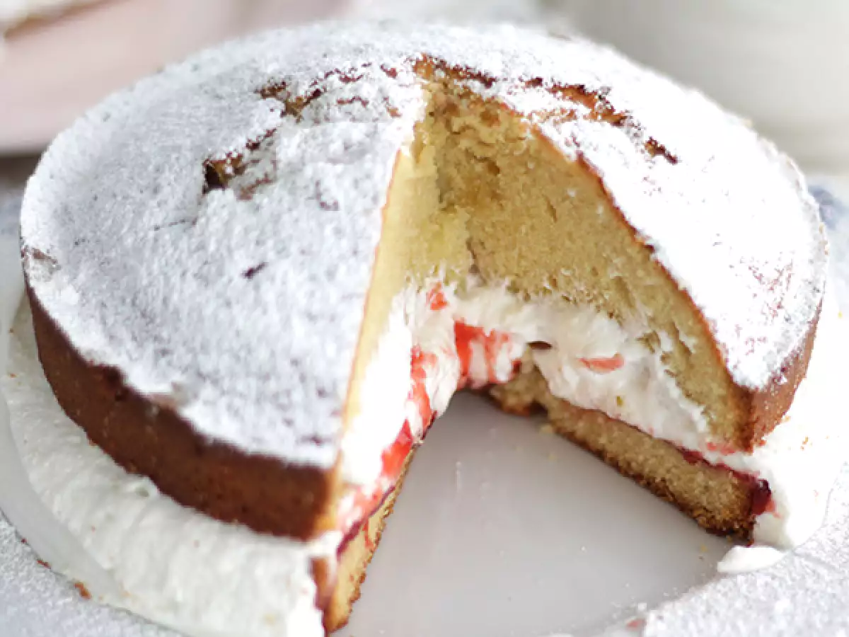Receita Victoria cake - victoria sandwich