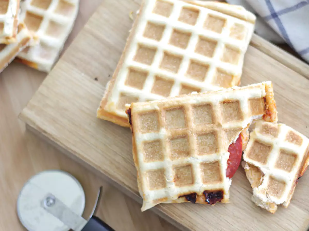 Receita Waffle pizza