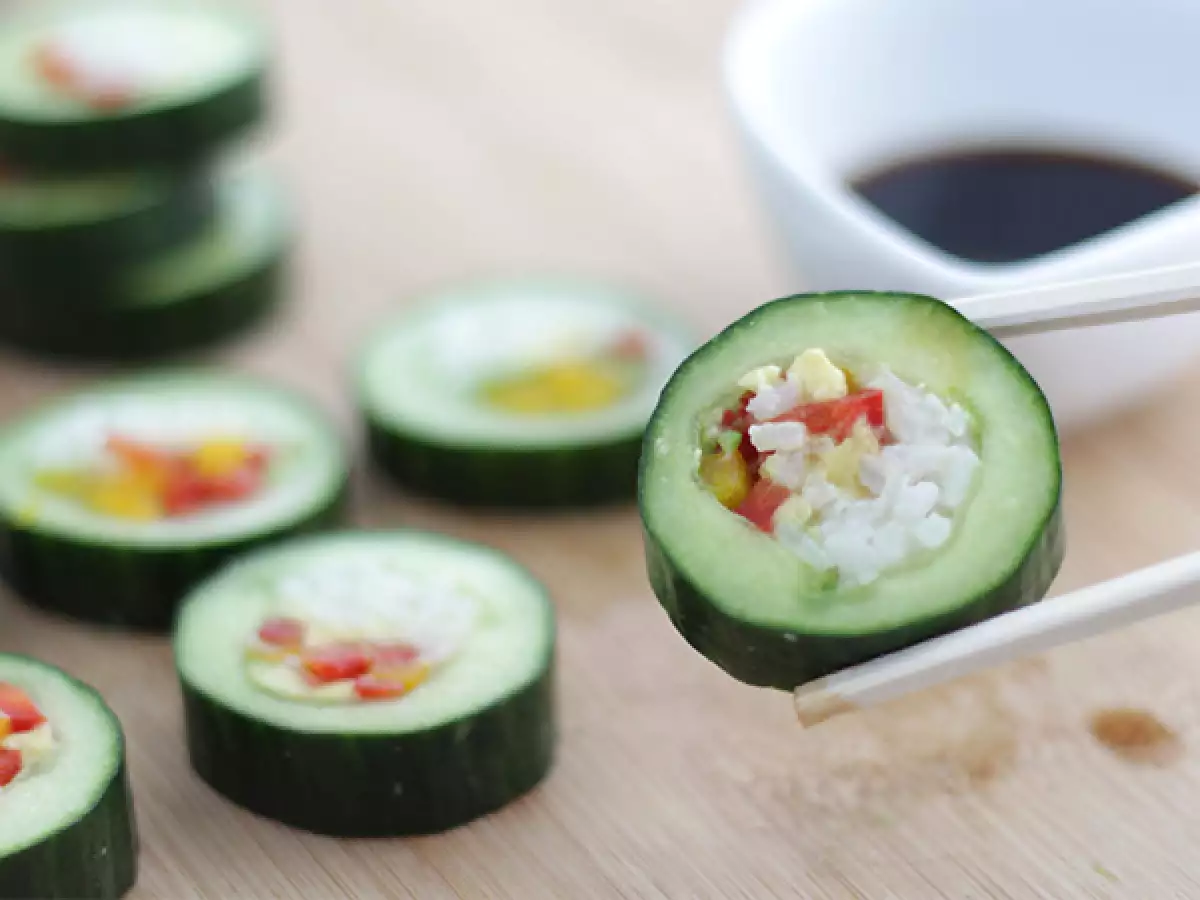 Receita Makis de pepino