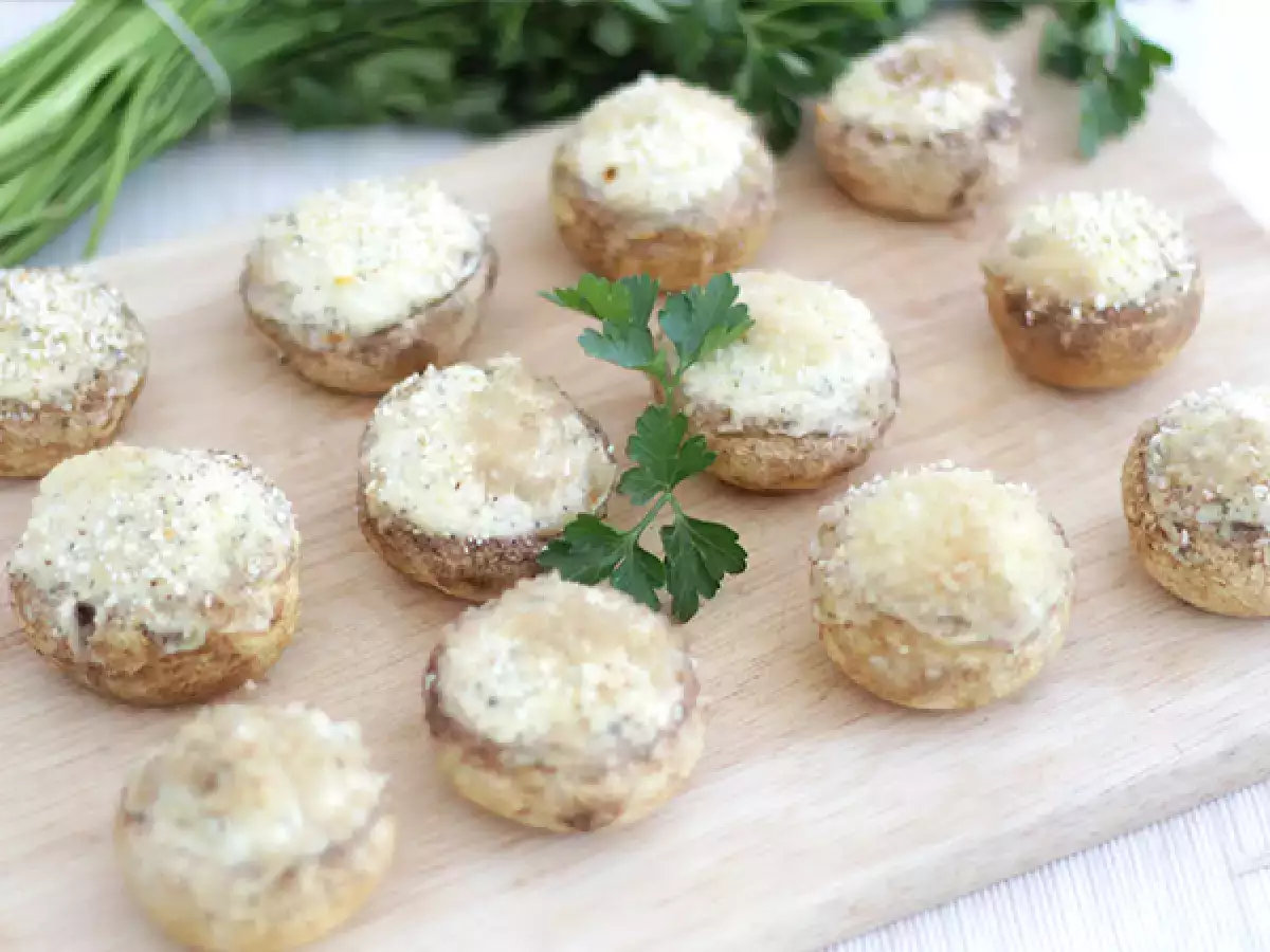 Receita Cogumelos recheados para o aperitivo