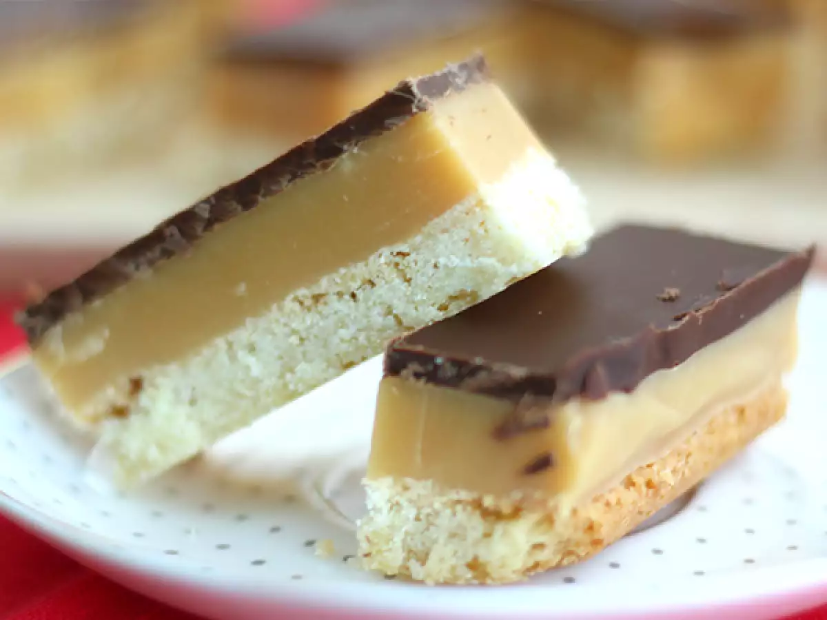 Receita Twix caseiro ou shortbread milionário