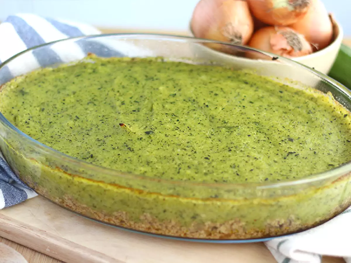 Receita Empadão/escondidinho vegano de curgete/abobrinha e tofu