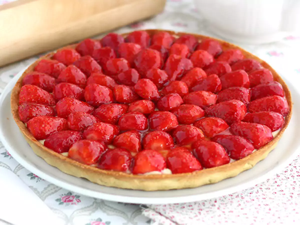 Receita Tarte/torta de morango (idêntica a pastelaria)