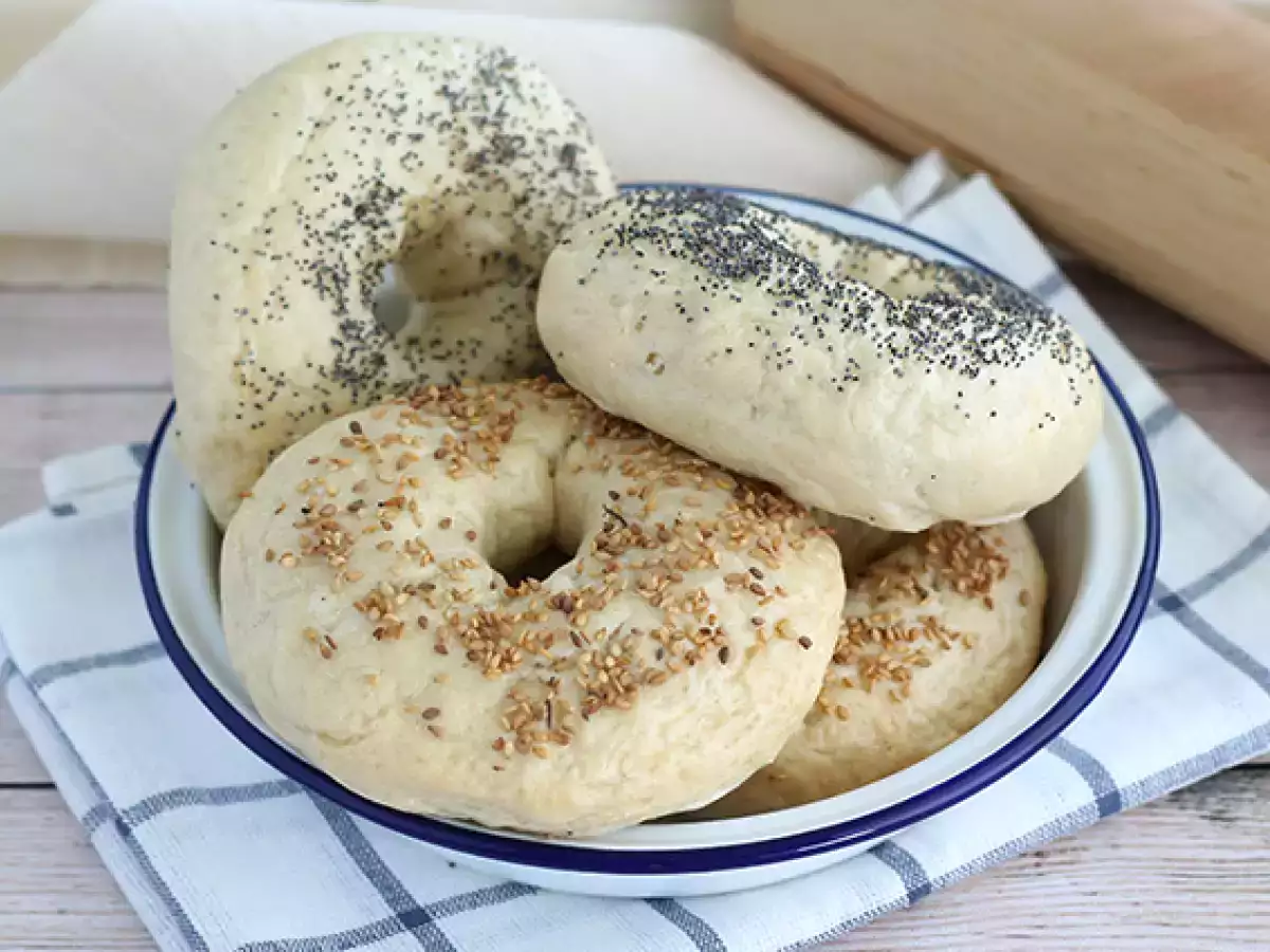 Receita Pão bagel