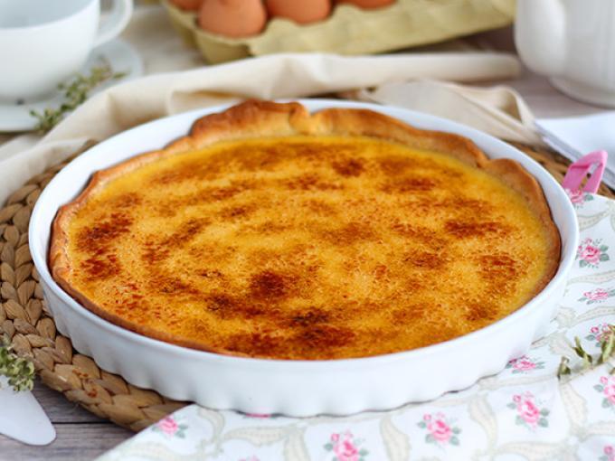 Tarte/torta de creme brûlée