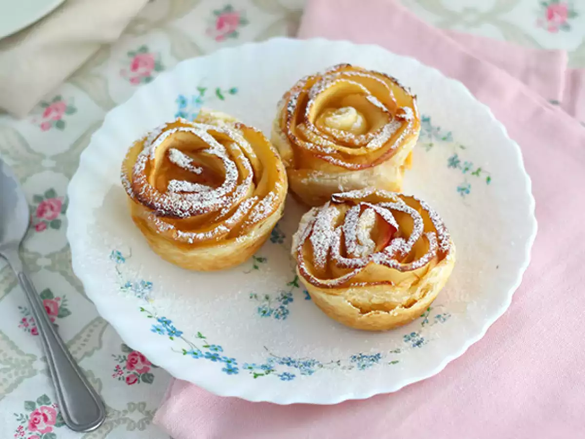 Receita Rosas de maçã